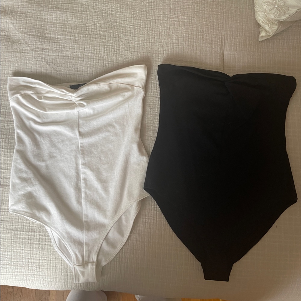 Black and white strapless bodysuit bundle